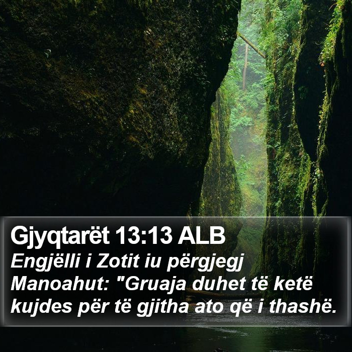 Gjyqtarët 13:13 ALB Bible Study