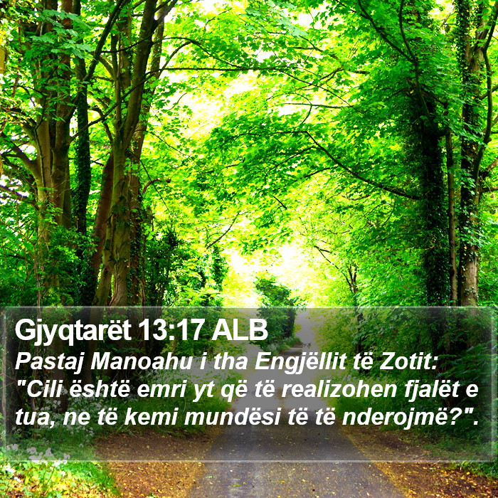 Gjyqtarët 13:17 ALB Bible Study