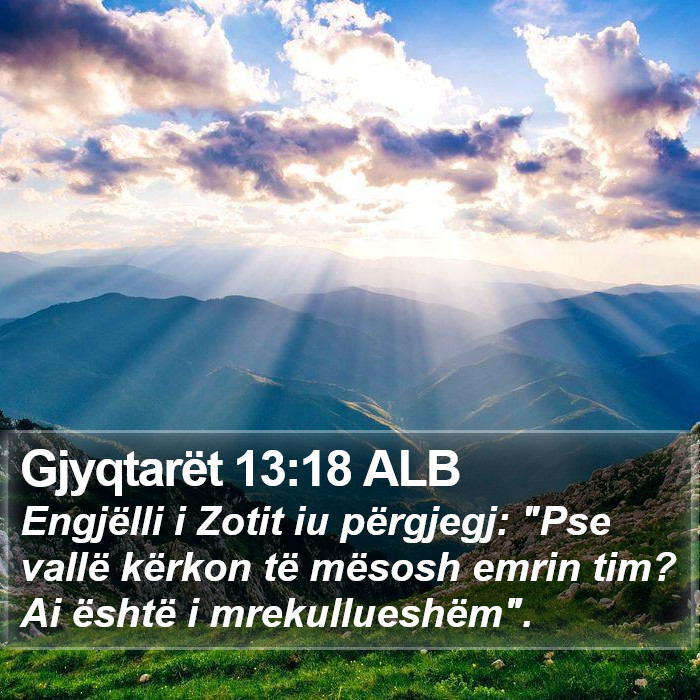 Gjyqtarët 13:18 ALB Bible Study