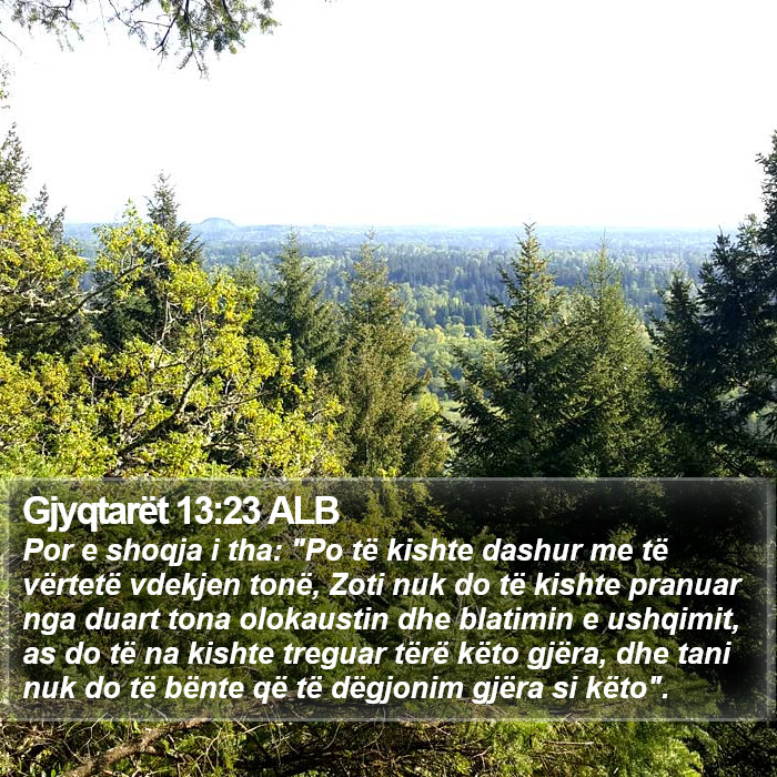 Gjyqtarët 13:23 ALB Bible Study