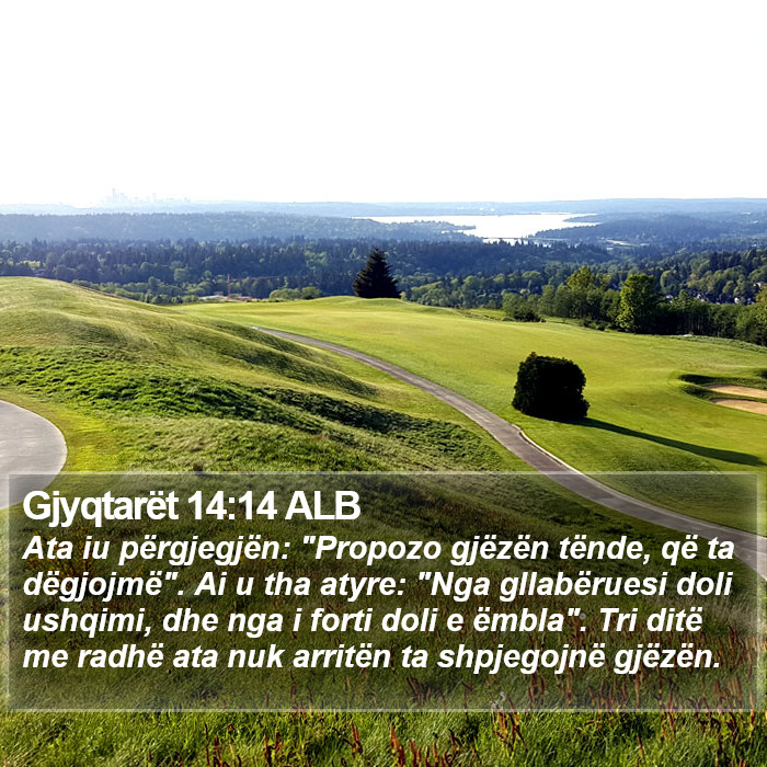 Gjyqtarët 14:14 ALB Bible Study