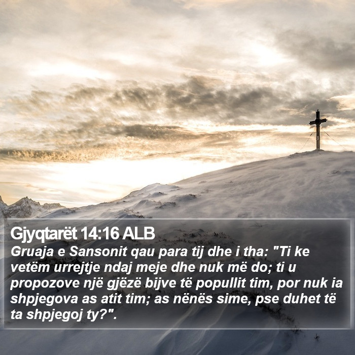 Gjyqtarët 14:16 ALB Bible Study