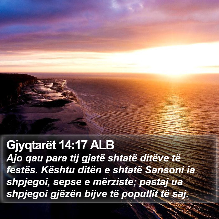 Gjyqtarët 14:17 ALB Bible Study