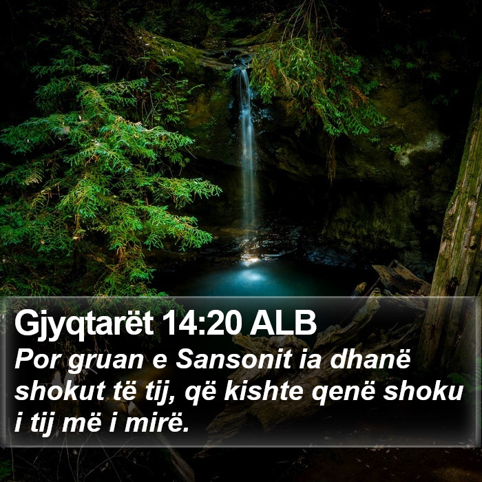 Gjyqtarët 14:20 ALB Bible Study