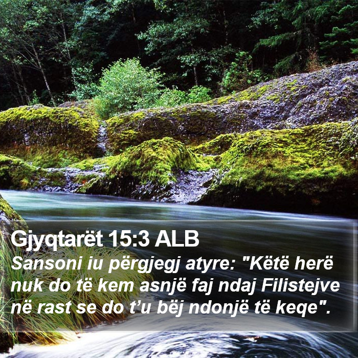 Gjyqtarët 15:3 ALB Bible Study