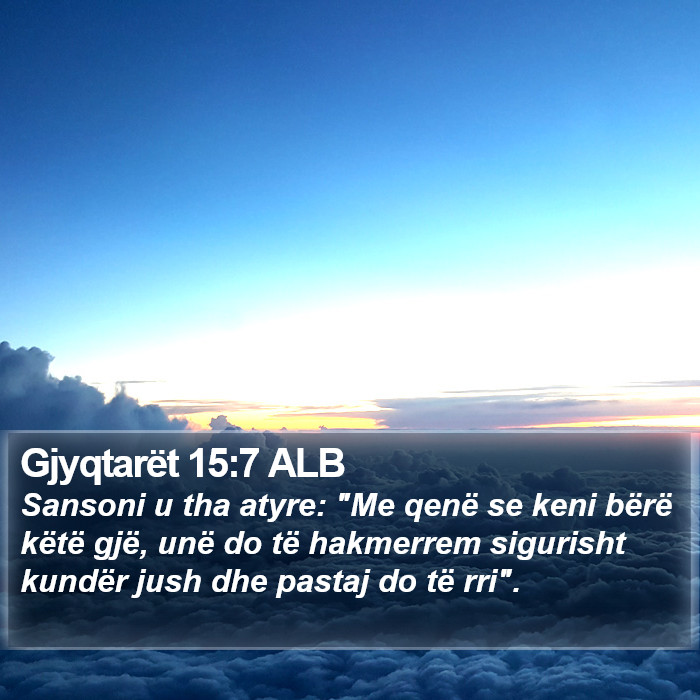 Gjyqtarët 15:7 ALB Bible Study