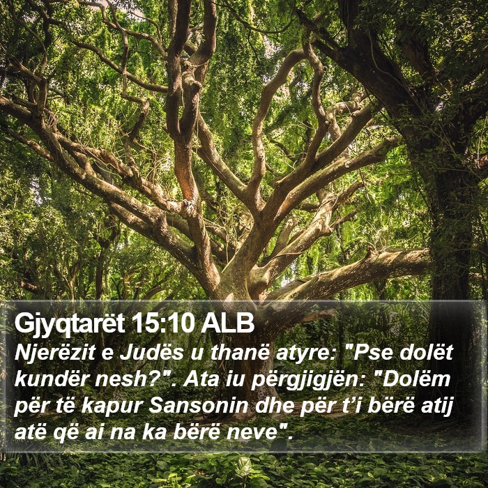 Gjyqtarët 15:10 ALB Bible Study