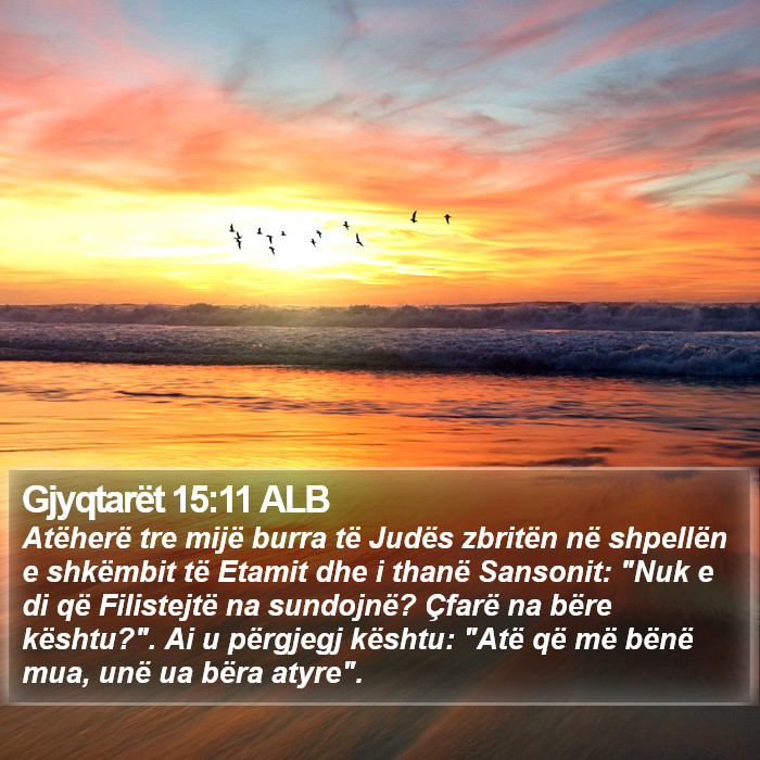 Gjyqtarët 15:11 ALB Bible Study