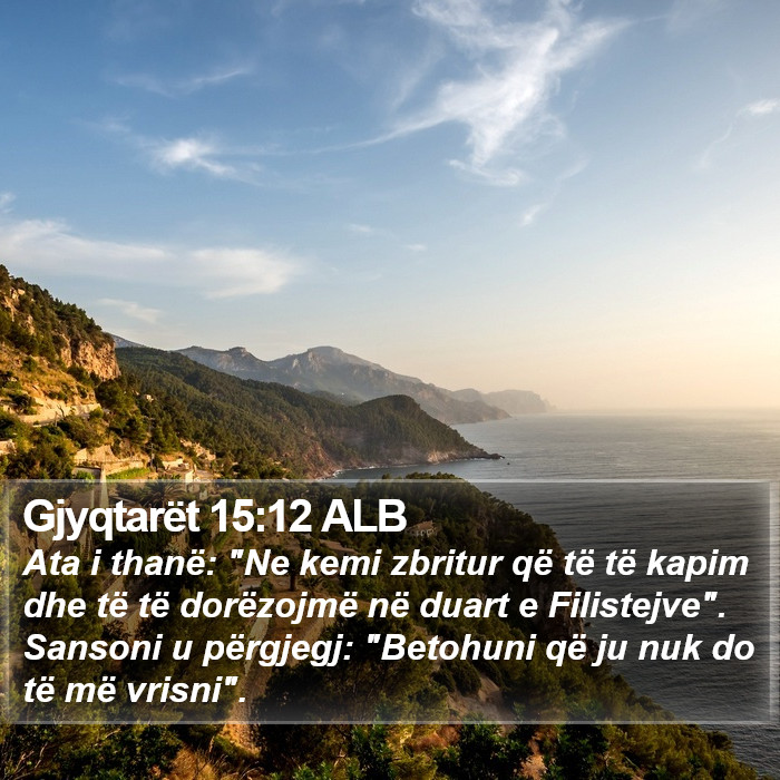 Gjyqtarët 15:12 ALB Bible Study