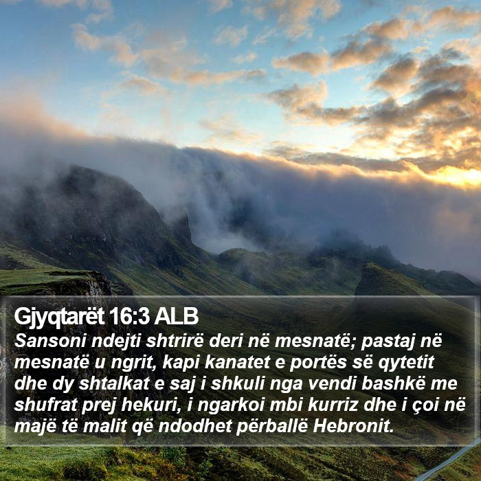 Gjyqtarët 16:3 ALB Bible Study