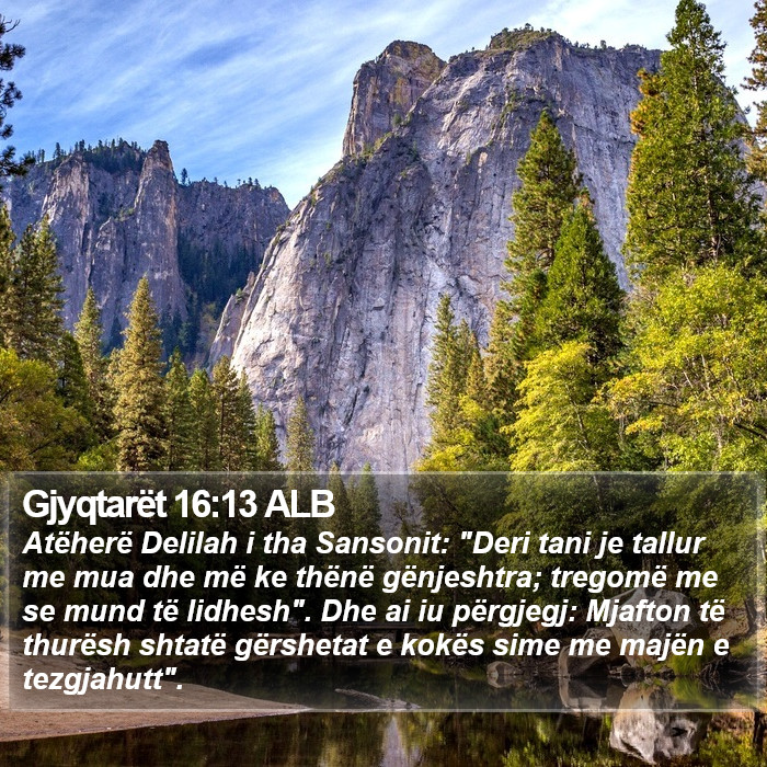 Gjyqtarët 16:13 ALB Bible Study