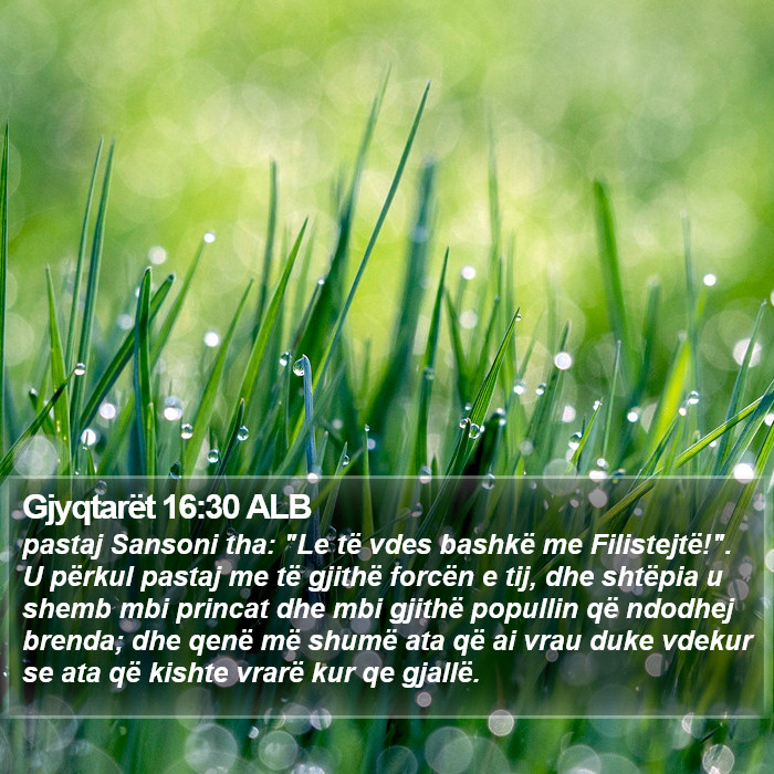 Gjyqtarët 16:30 ALB Bible Study