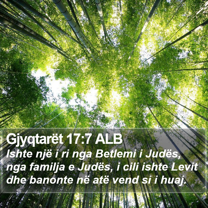 Gjyqtarët 17:7 ALB Bible Study