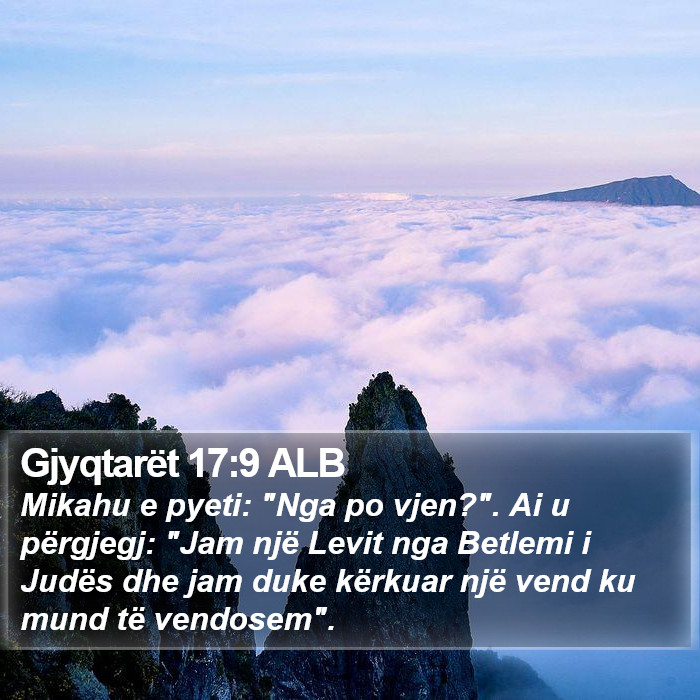 Gjyqtarët 17:9 ALB Bible Study