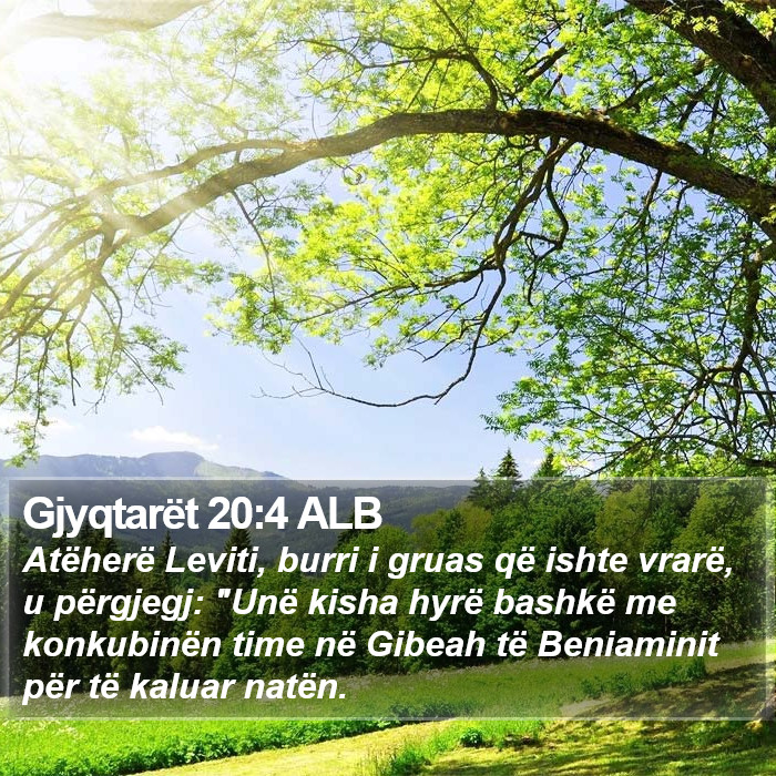 Gjyqtarët 20:4 ALB Bible Study