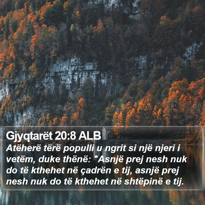 Gjyqtarët 20:8 ALB Bible Study