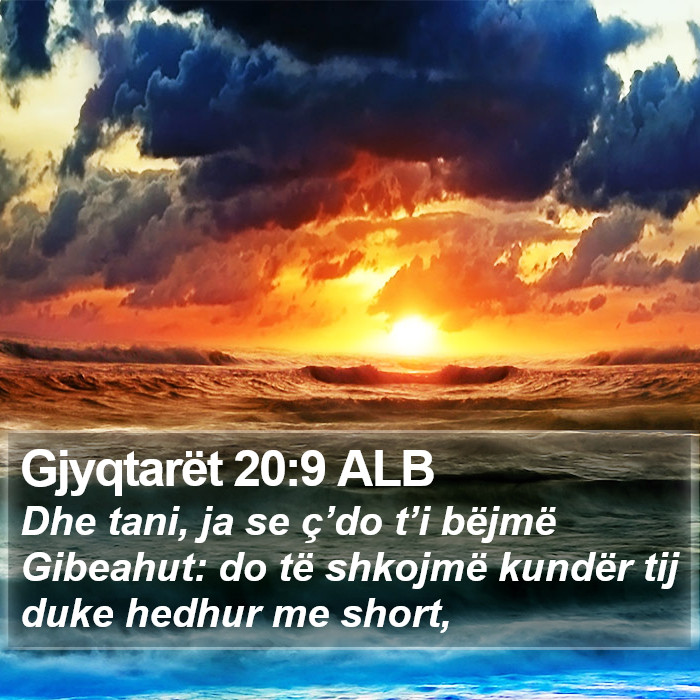 Gjyqtarët 20:9 ALB Bible Study