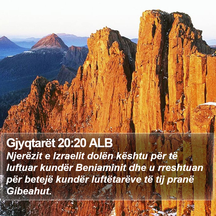 Gjyqtarët 20:20 ALB Bible Study