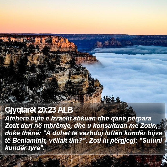 Gjyqtarët 20:23 ALB Bible Study