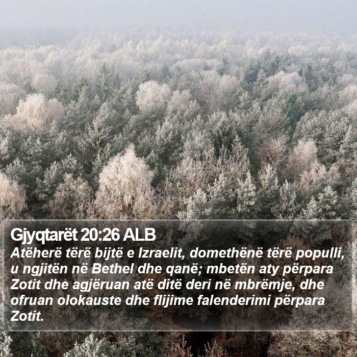 Gjyqtarët 20:26 ALB Bible Study