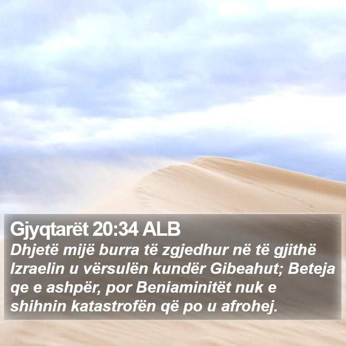 Gjyqtarët 20:34 ALB Bible Study