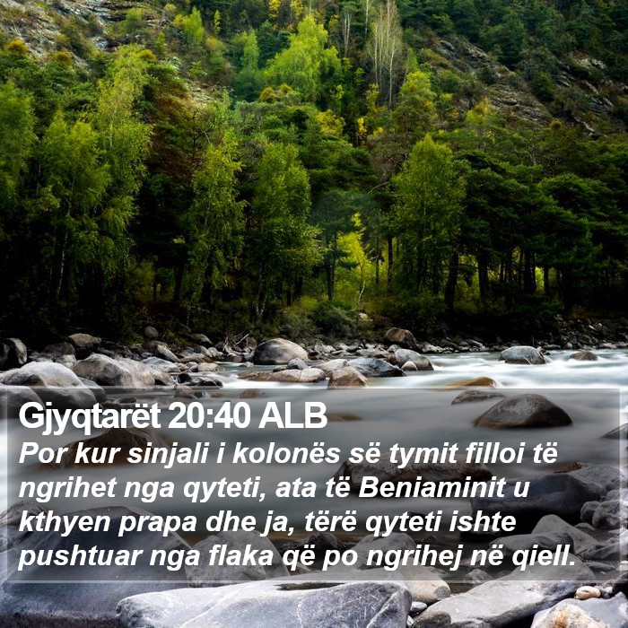 Gjyqtarët 20:40 ALB Bible Study