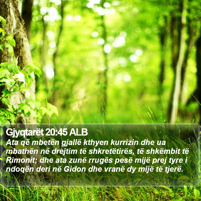 Gjyqtarët 20:45 ALB Bible Study