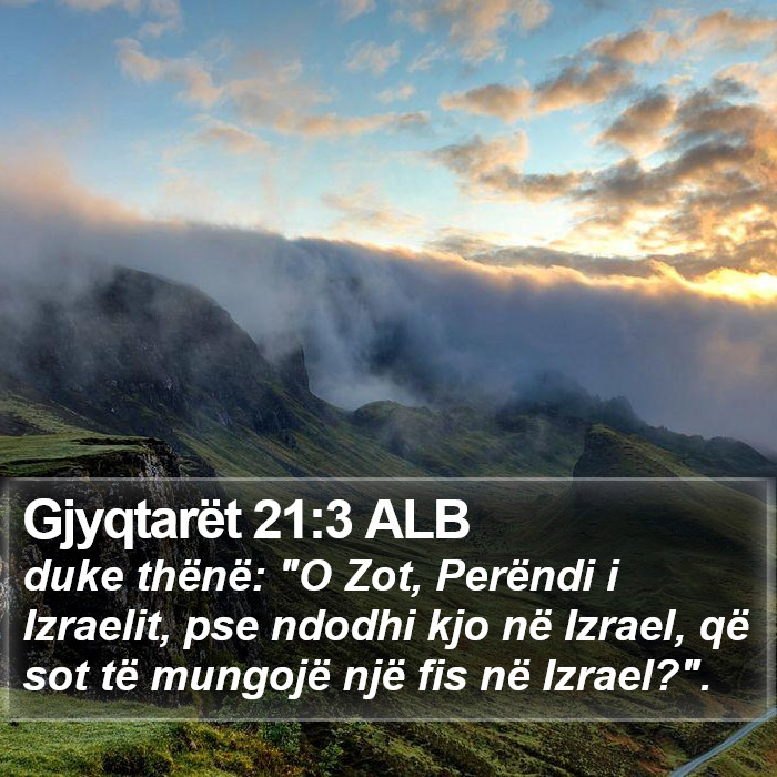 Gjyqtarët 21:3 ALB Bible Study