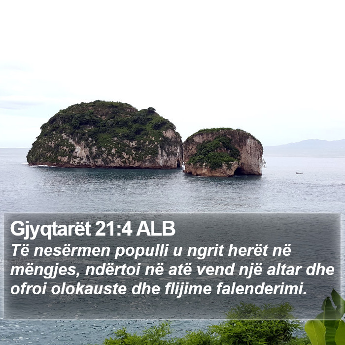 Gjyqtarët 21:4 ALB Bible Study