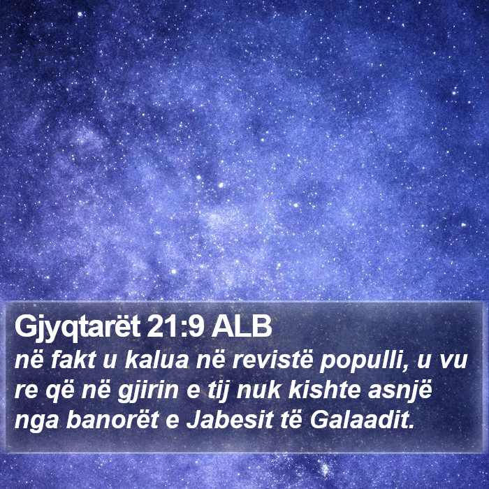 Gjyqtarët 21:9 ALB Bible Study