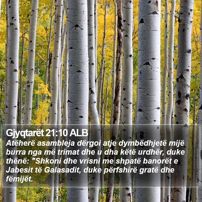 Gjyqtarët 21:10 ALB Bible Study