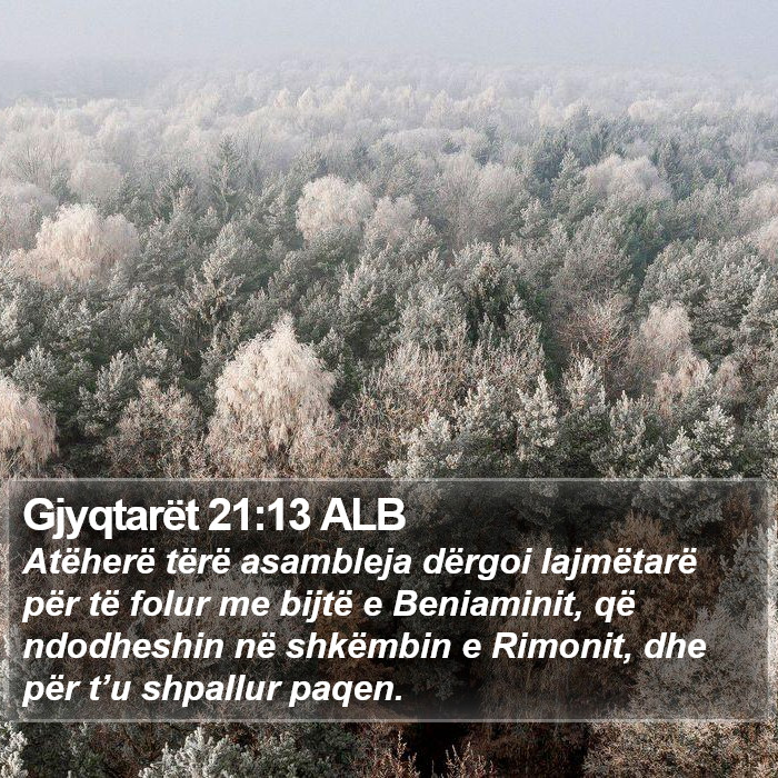 Gjyqtarët 21:13 ALB Bible Study