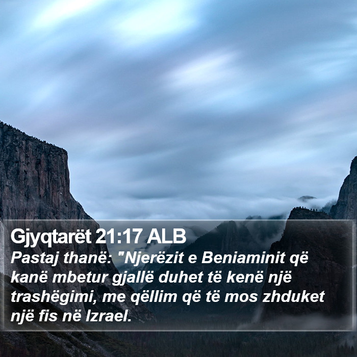 Gjyqtarët 21:17 ALB Bible Study