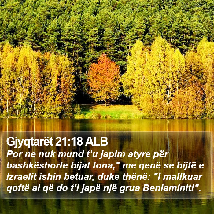Gjyqtarët 21:18 ALB Bible Study
