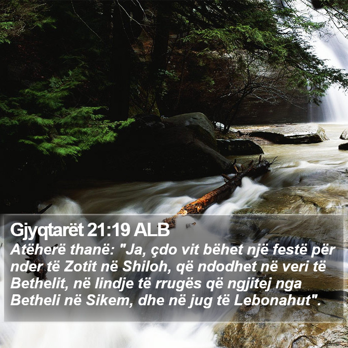 Gjyqtarët 21:19 ALB Bible Study