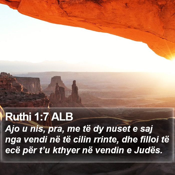 Ruthi 1:7 ALB Bible Study