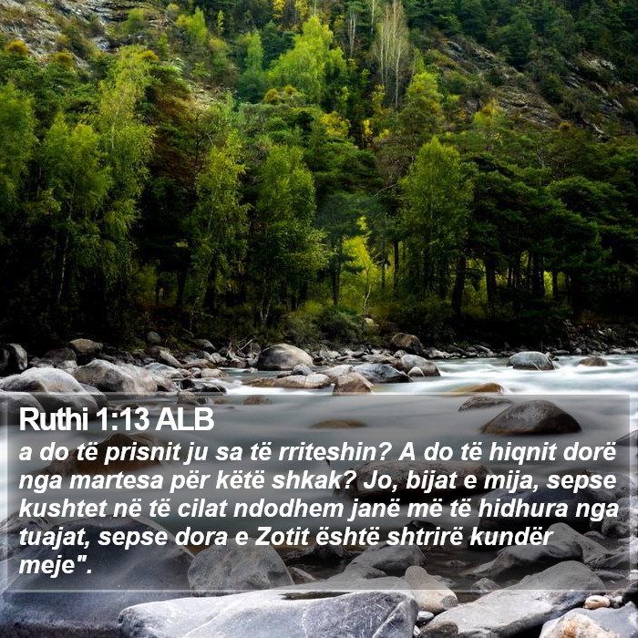 Ruthi 1:13 ALB Bible Study