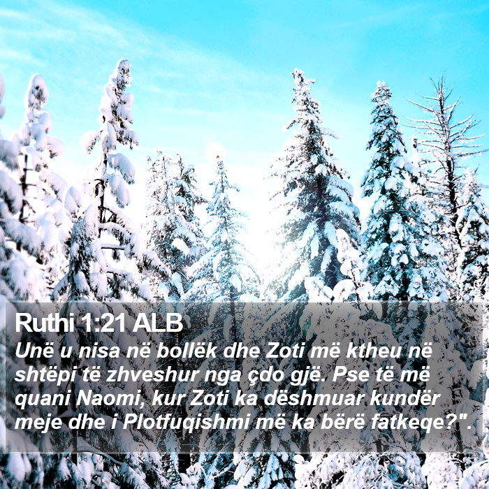 Ruthi 1:21 ALB Bible Study