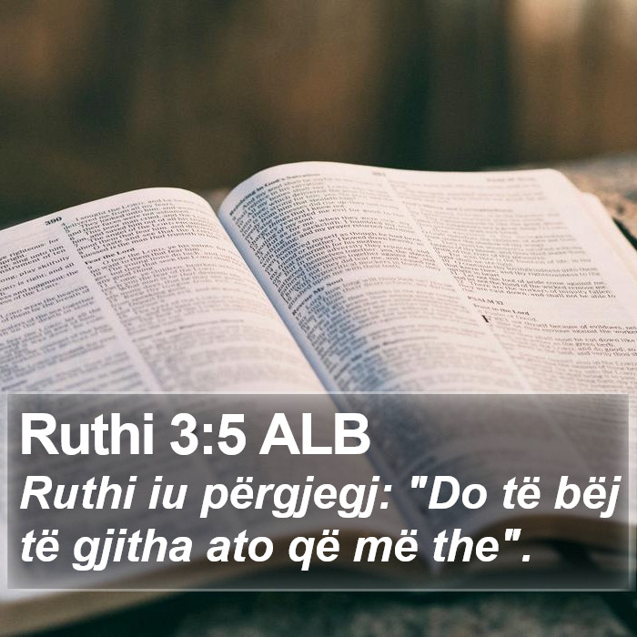 Ruthi 3:5 ALB Bible Study