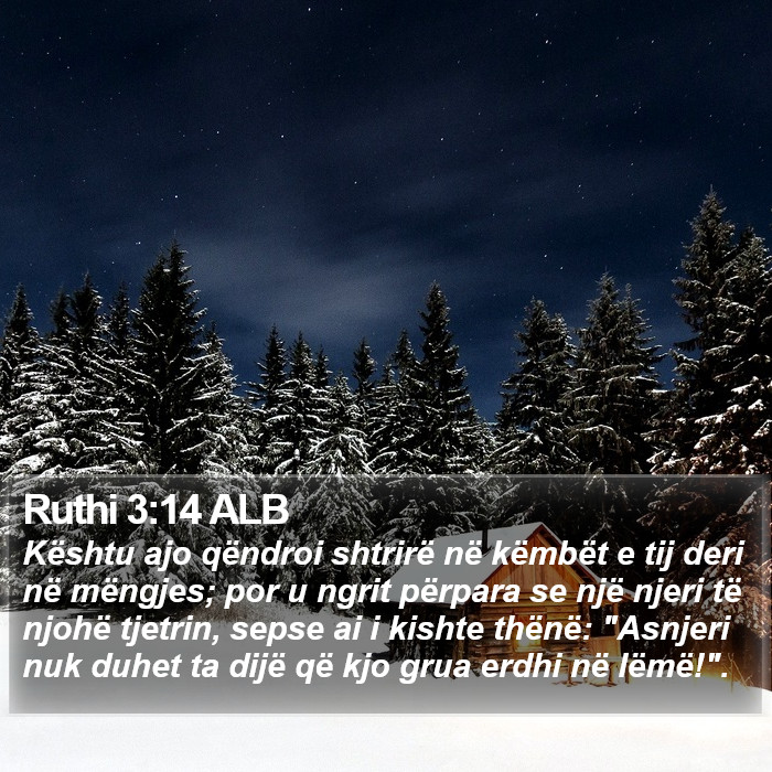 Ruthi 3:14 ALB Bible Study