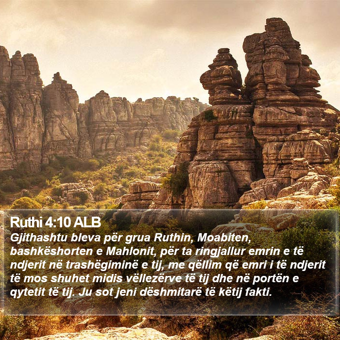 Ruthi 4:10 ALB Bible Study