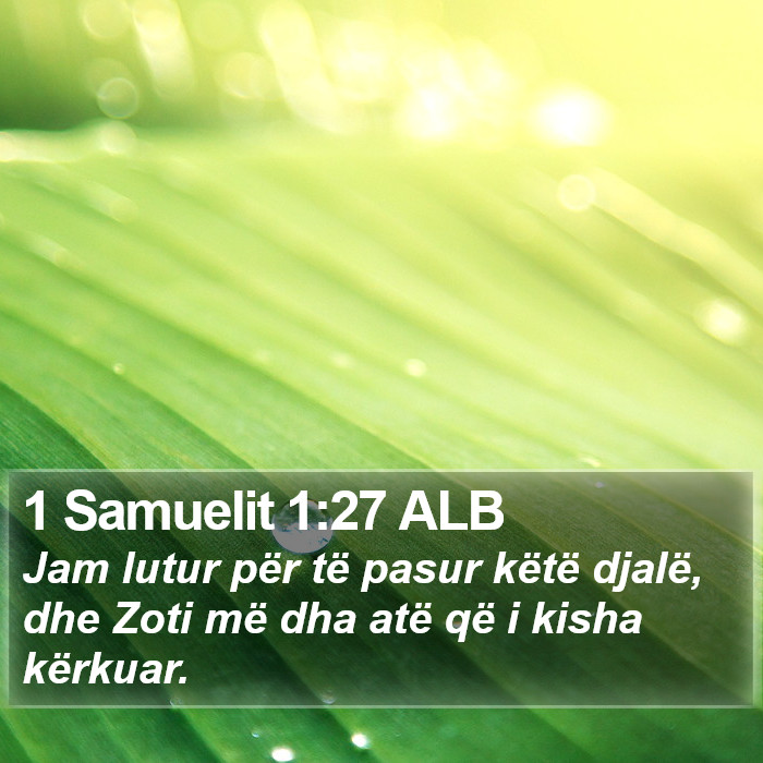 1 Samuelit 1:27 ALB Bible Study