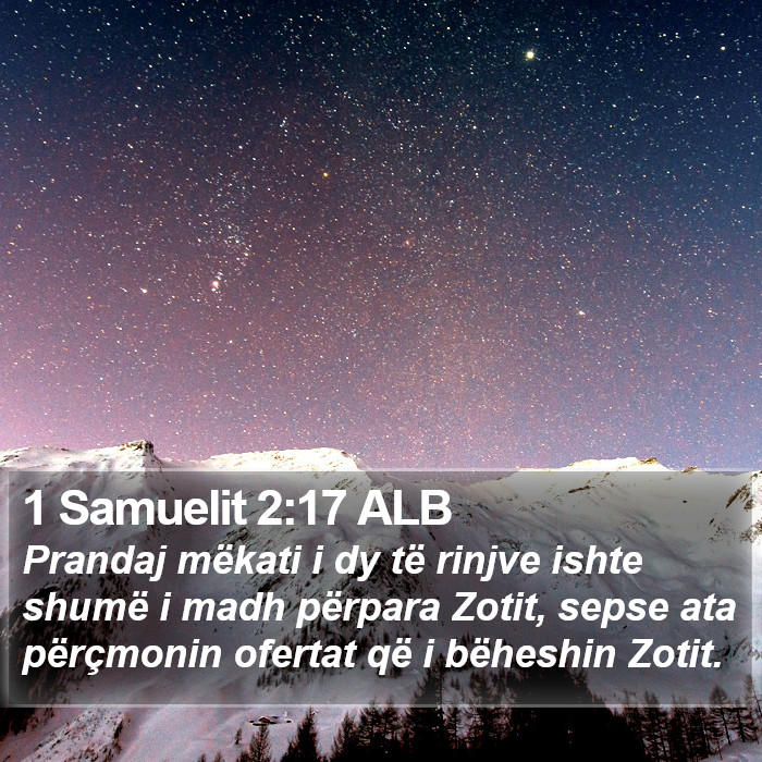 1 Samuelit 2:17 ALB Bible Study