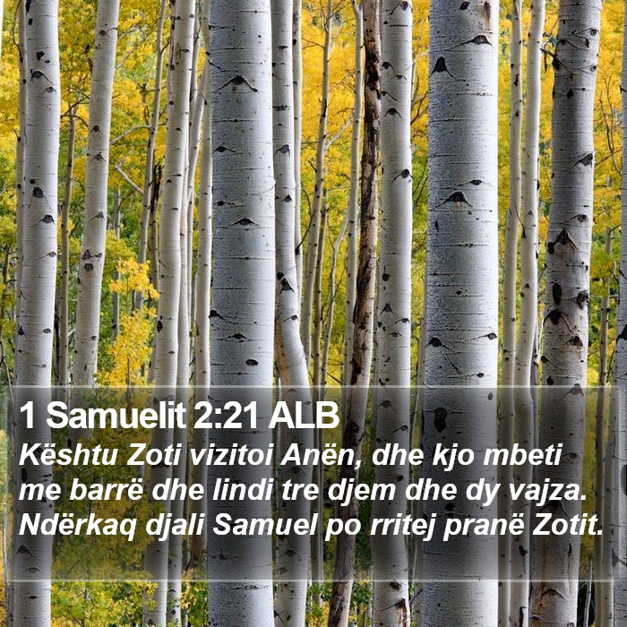 1 Samuelit 2:21 ALB Bible Study