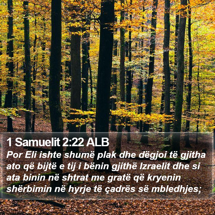 1 Samuelit 2:22 ALB Bible Study