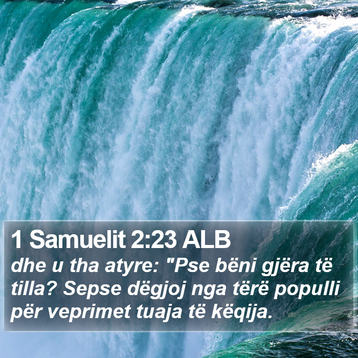 1 Samuelit 2:23 ALB Bible Study