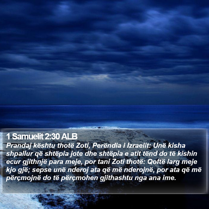 1 Samuelit 2:30 ALB Bible Study