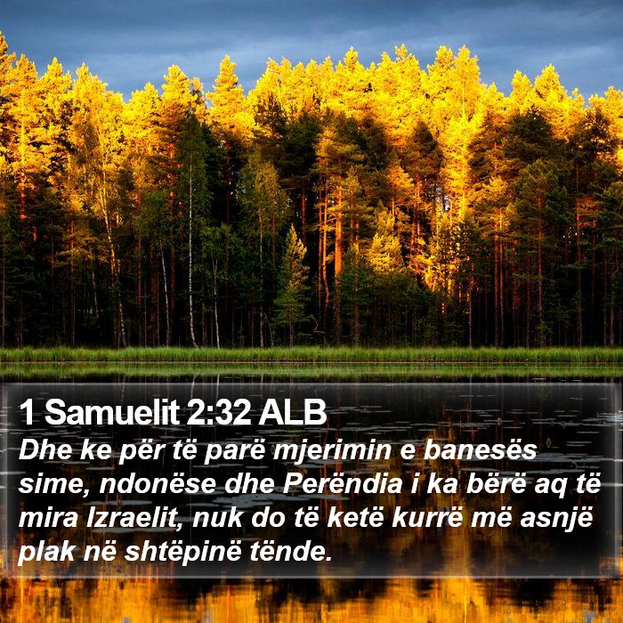1 Samuelit 2:32 ALB Bible Study