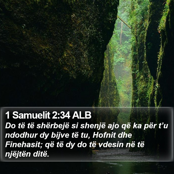 1 Samuelit 2:34 ALB Bible Study