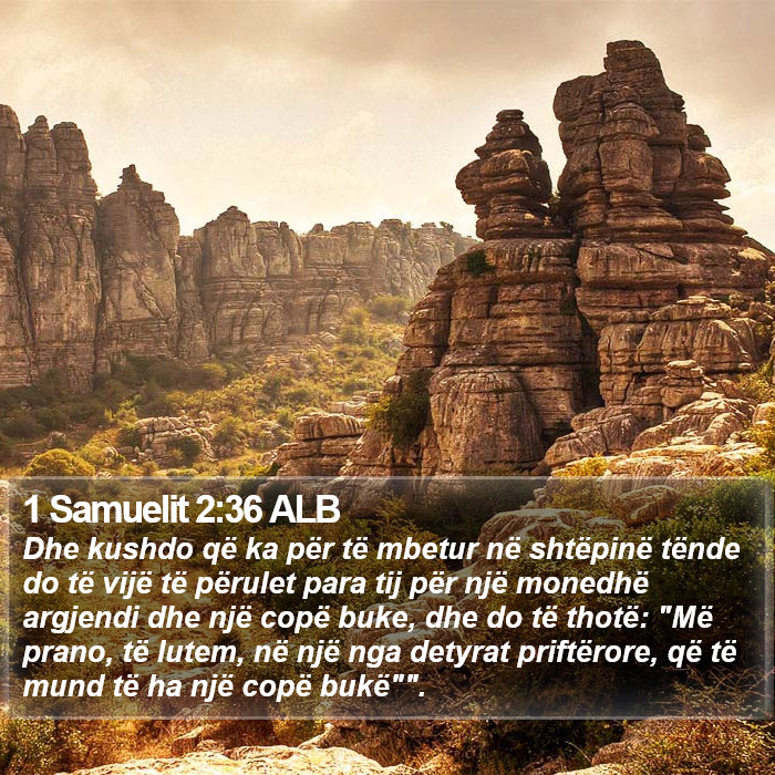 1 Samuelit 2:36 ALB Bible Study